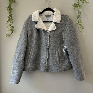 NWT Old Navy Fleece Zip Up Jacket Women's XL Cozy Cottage Fall Winter Minimalist